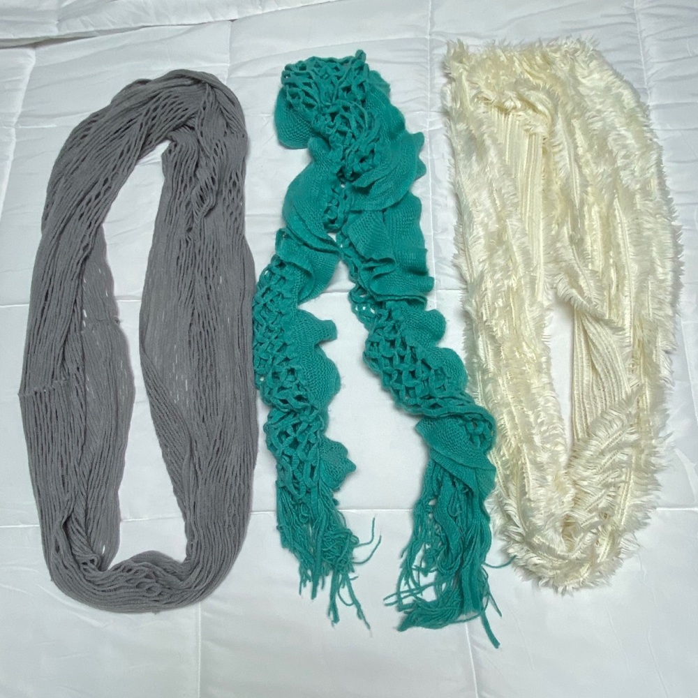 3 Knit Scarves